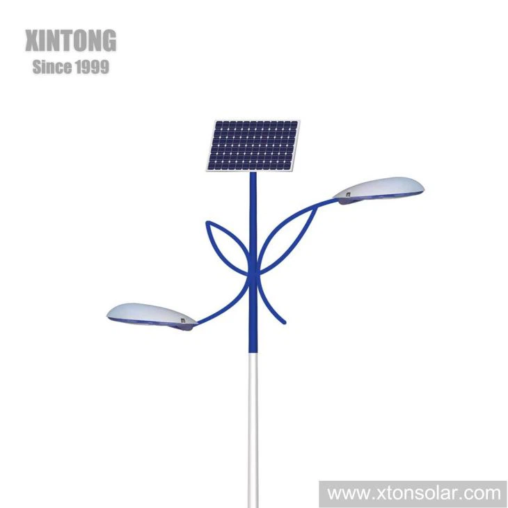 Street Light Drawing With Solar Panel Remote System