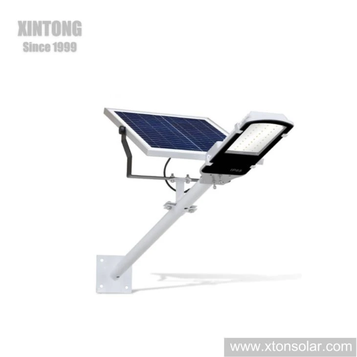 White Lighting LED Solar Street Lamp With 24 Hours Timer Switch